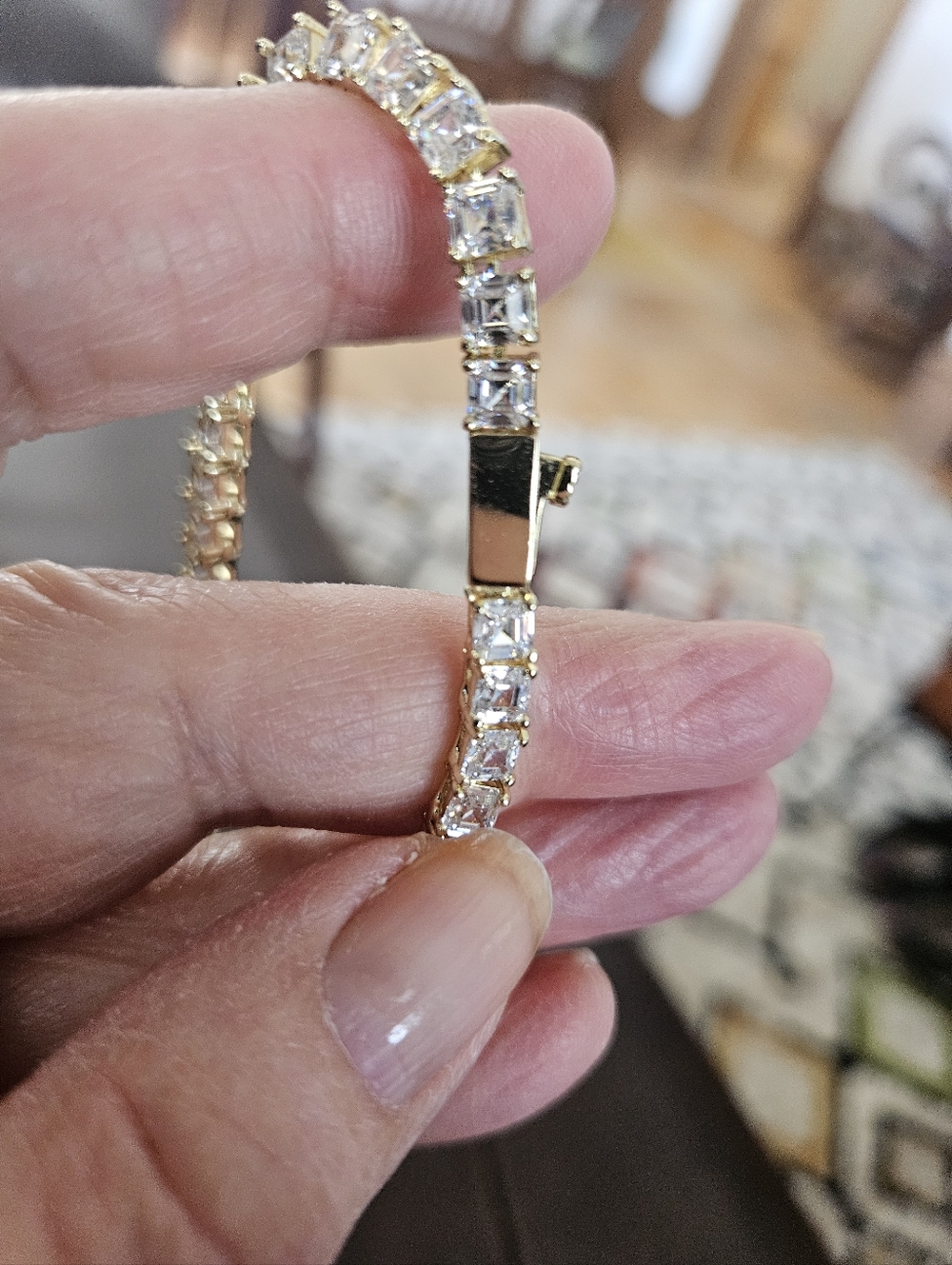 Melinda Maria Gold Diamondette Lil Queens Tennis Necklace 24" - Picture 2 of 7